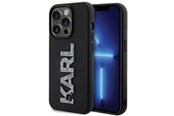 Mobil - Deksel og etui - Karl Lagerfeld 3D Rubber Glitter Logo iPhone 15 Pro Case - Black - 3666339166618