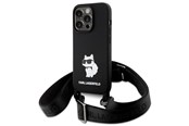 Mobil - Deksel og etui - Karl Lagerfeld KLHCP15XSCBSCNK iPhone 15 Pro Max 6.7" hardcase black/black Crossbody Silicone Choupette - 3666339167585
