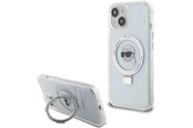 Mobil - Deksel og etui - Karl Lagerfeld KLHMP15SHMRSKHH iPhone 15 6.1" white/white hardcase Ring Stand Karl Head MagSafe - 3666339168513