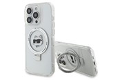 Mobil - Deksel og etui - Karl Lagerfeld KLHMP15XHMRSCHH iPhone 15 Pro Max 6.7" white/white hardcase Ring Stand Choupette Head MagSafe - 3666339168667