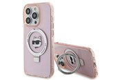 Mobil - Deksel og etui - Karl Lagerfeld KLHMP15LHMRSCHP iPhone 15 Pro 6.1" pink/pink hardcase Ring Stand Choupette Head MagSafe - 3666339168773