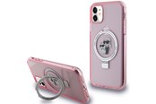Mobil - Deksel og etui - Karl Lagerfeld Ring Stand Karl&Choupette MagSafe case for iPhone 11 / Xr - pink - 3666339168919