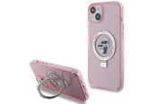 Mobil - Deksel og etui - Karl Lagerfeld Ring Stand Karl&Choupette MagSafe case for iPhone 15 Plus - pink - 3666339169008