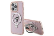 Mobil - Deksel og etui - Karl Lagerfeld KLHMP15LHMRSKCP iPhone 15 Pro 6.1" pink/pink hardcase Ring Stand Karl&Choupette MagSafe - 3666339169015