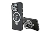 Mobil - Deksel og etui - Karl Lagerfeld Ring Stand Karl&Choupette MagSafe case for iPhone 14 Pro - black - 3666339169091