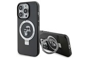 Mobil - Deksel og etui - Karl Lagerfeld KLHMP15LHMRSKCK iPhone 15 Pro 6.1" black/black hardcase Ring Stand Karl&Choupette MagSafe - 3666339169138