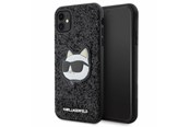 Mobil - Deksel og etui - Karl Lagerfeld KLHCN61G2CPK iPhone 11 / Xr 6.1" black/black hardcase Glitter Choupette Patch - 3666339170028