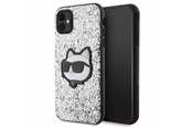Mobil - Deksel og etui - Karl Lagerfeld KLHCN61G2CPS iPhone 11 / Xr 6.1" silver/silver hardcase Glitter Choupette Patch - 3666339170035