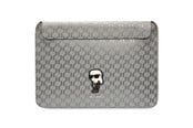 Veske/Hylster/Sekk til bærbar PC - Karl Lagerfeld Saffiano Monogram Ikonik case for a 14" laptop - silver - 3666339170547