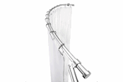 Rengjøring - Croydex Curved Premium Shower Curtain Rod Chrome - AD108341