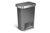 Avfallssortering - Simplehuman Rectangular Pedal Bin with Liner Pocket - 45 L Grey - CW1386CB