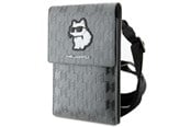 Veske/Hylster/Sekk til bærbar PC - Karl Lagerfeld Case KLWBSAKHPCG Handbag - Silver Saffiano Monogram Choupette - 3666339170639