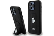 Mobil - Deksel og etui - Karl Lagerfeld Gripstand Saffiano Choupette Pins case for iPhone 13 Pro Max - black - 3666339207380
