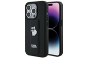 Mobil - Deksel og etui - Karl Lagerfeld Gripstand Saffiano Choupette Pins case for iPhone 14 Pro - black - 3666339207410