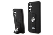 Mobil - Deksel og etui - Karl Lagerfeld Gripstand Saffiano Karl&Choupette Pins case for Samsung Galaxy S23 FE - black - 3666339218621