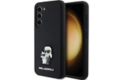 Mobil - Deksel og etui - Karl Lagerfeld Silicone Karl&Choupette Metal Pin case for Samsung Galaxy S23 - black - 3666339242176