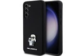 Mobil - Deksel og etui - Karl Lagerfeld Silicone Karl&Choupette Metal Pin case for Samsung Galaxy S23+ - black - 3666339242183