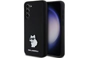 Mobil - Deksel og etui - Karl Lagerfeld Silicone Choupette Metal Pin case for Samsung Galaxy S23+ - black - 3666339242213