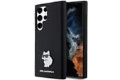 Mobil - Deksel og etui - Karl Lagerfeld Silicone Choupette Metal Pin case for Samsung Galaxy S23 Ultra - black - 3666339242220