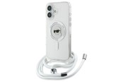 Mobil - Deksel og etui - Karl Lagerfeld Crossbody IML Karl Head Magsafe Case for iPhone 16 - Clear - 3666339320522