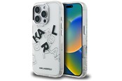 Mobil - Deksel og etui - Karl Lagerfeld IML Sketched Graphic Case for iPhone 16 Pro - Clear - 3666339466749