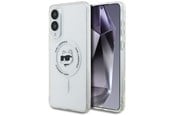 Mobil - Deksel og etui - Karl Lagerfeld Button Choupette Head Printed Logo MagSafe Case for Samsung Galaxy S25 Edge - White - 3666339477059