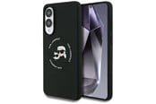 Mobil - Deksel og etui - Karl Lagerfeld Silicone nauble Heads And Circle MagSafe case for Samsung Galaxy S25 Edge - black - 3666339477066
