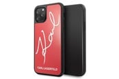 Mobil - Deksel og etui - Karl Lagerfeld Signature Glitter Case for iPhone 11 Pro Max - Red - 3700740467589