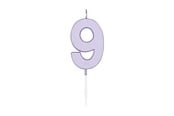 Leketøy - Globos Cake candle 4.5cm Pastel Lilac no. 9 - 1219
