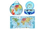 Puslespill - Barbo Classic Floor Suitcase Puzzle - Big World - 5845