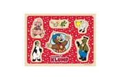 Puslespill - Rasmus Klump - Wooden Peg Puzzle - Friends - 7443