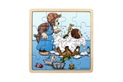 Puslespill - Rasmus Klump - Framed Wooden Puzzle - Bath Time - 7497