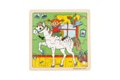 Puslespill - Pippi Langstrømpe Pippi - Framed Wooden Puzzle - Horse - 8633