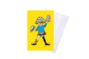 Hobbyartikler - Pippi Langstrømpe Pippi - Greeting Card w. Envelope - Yellow - 8615