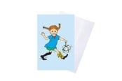 Hobbyartikler - Pippi Langstrømpe Pippi - Greeting Card w. Envelope - Pink - 8616