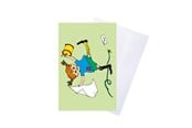 Hobbyartikler - Pippi Langstrømpe Pippi - Greeting Card w. Envelope - Green - 8618