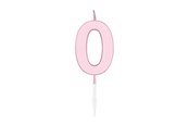 Leketøy - Globos Cake candle 4.5cm Pastel Pink no. 0 - 1110