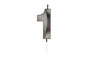 Leketøy - Globos Cake Candle 6cm Metallic Black no. 1 - 1061