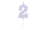 Leketøy - Globos Cake candle 4.5cm Pastel Lilac no. 2 - 1212
