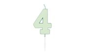 Leketøy - Globos Cake candle 4.5cm Pastel Mint no. 4 - 1194