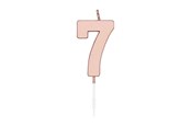 Leketøy - Globos Cake Candle 4.5cm Metallic Rose Gold no. 7 - 1097
