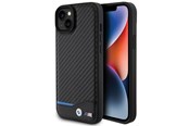 Mobil - Deksel og etui - BMW Leather Carbon Case for iPhone 15 Plus - Black - 3666339143848
