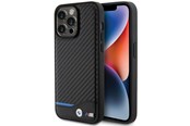 Mobil - Deksel og etui - BMW Leather Carbon Case for iPhone 15 Pro Max - Black - 3666339143862
