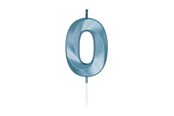 Leketøy - Globos Cake Candle 6cm Metallic Light Blue no. 0 - 1050