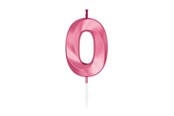 Leketøy - Globos Cake Candle 6cm Metallic Light Pink no. 0 - 1040