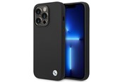 Mobil - Deksel og etui - BMW Silicone Metal Logo Case for iPhone 14 Pro - Black - 3666339090449