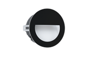 Lamper - EGLO ARACENA UTE INNBYGG VEGG Ø125 2,5W 300LM 4000K IP65 SORT - 99576
