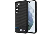 Mobil - Deksel og etui - BMW Leather Carbon case for Samsung Galaxy S23+ - black - 3666339114589