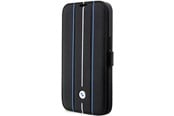Mobil - Deksel og etui - BMW BMBKP14L22RVSK iPhone 14 Pro 6.1" black/black bookcase Leather Stamp Blue Lines - 3666339097097