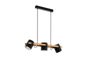 Lamper - EGLO Stars of Light HORNWOOD LANGBORD 3L SVART/TRE - 43045